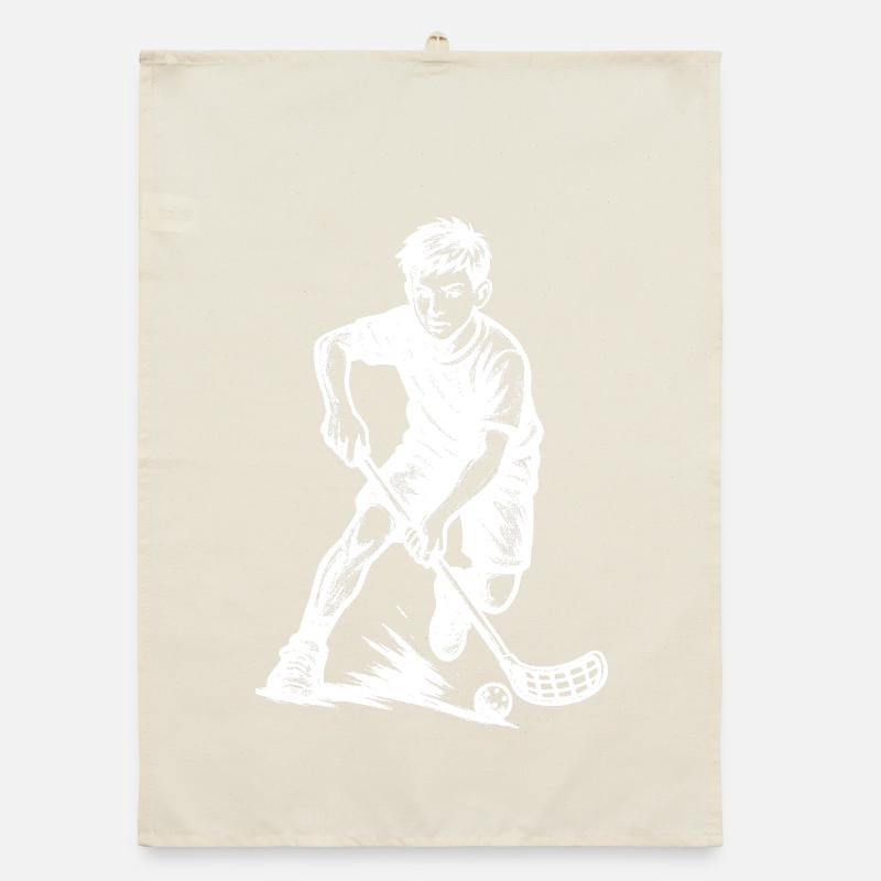 Floorball motif with recognition value Organic dish towel