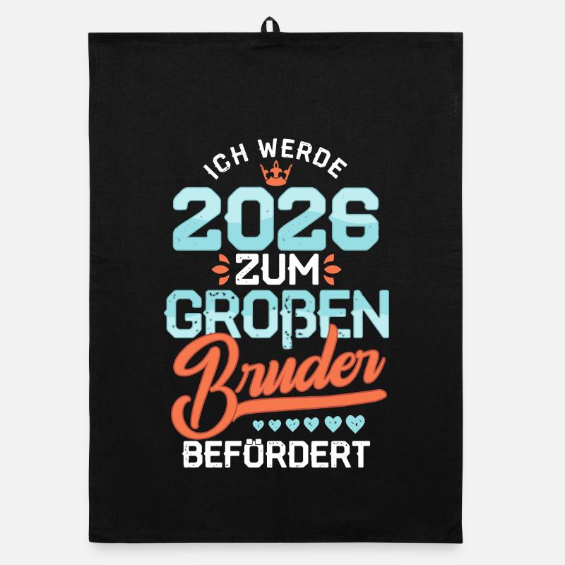 Ich werde 2026 Großer Bruder Schwangerschaft Baby Organic Geschirrtuch