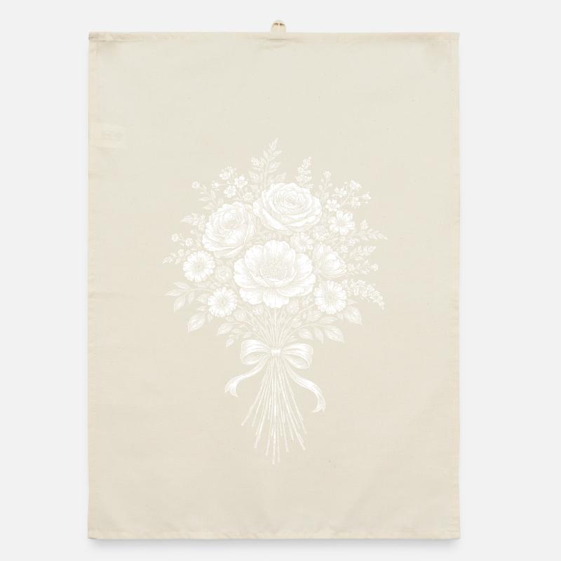 Silhouette du bouquet avec nœud Torchon bio