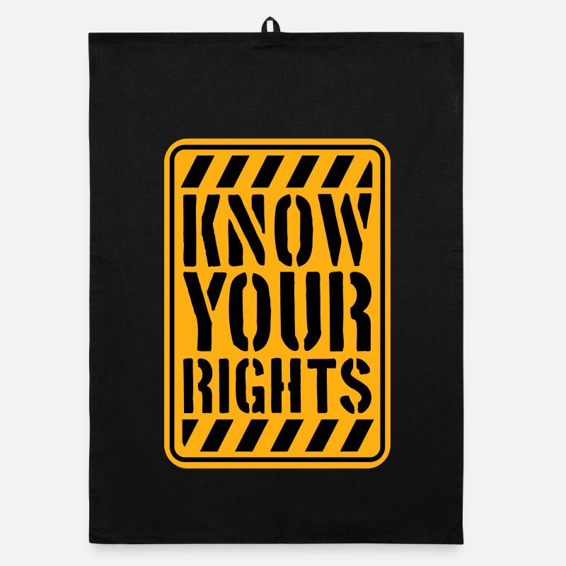 Know Your Rights Activism Justice Freedom Organic dish towel
