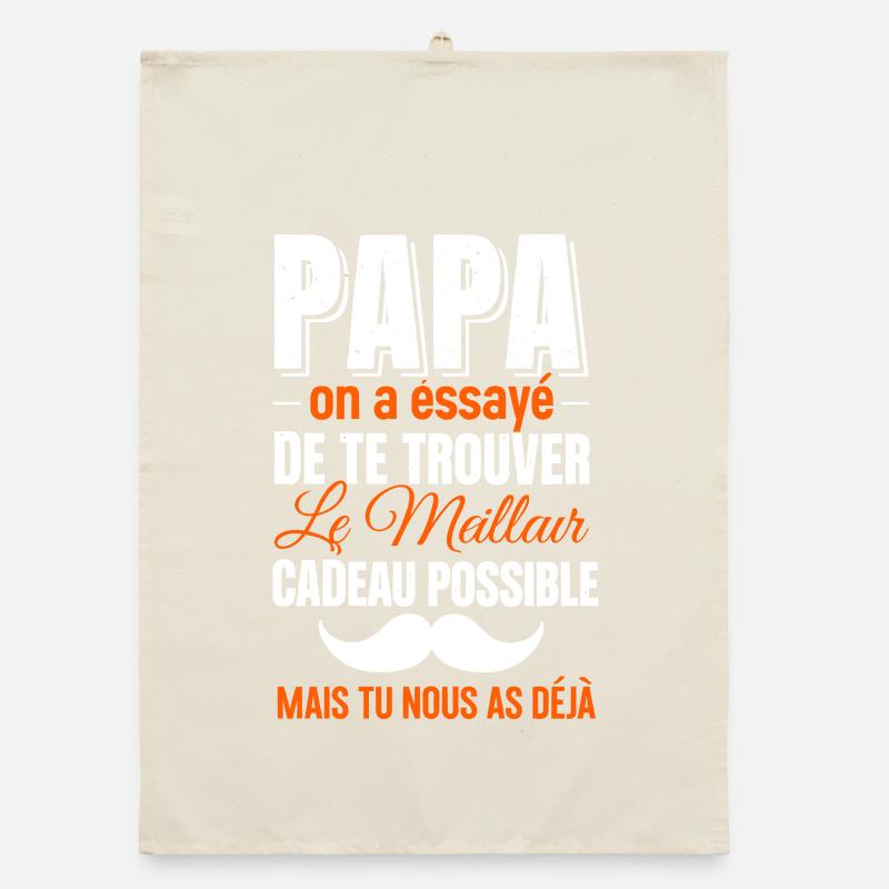 Papa sucht das perfekte Geschenk Organic Geschirrtuch