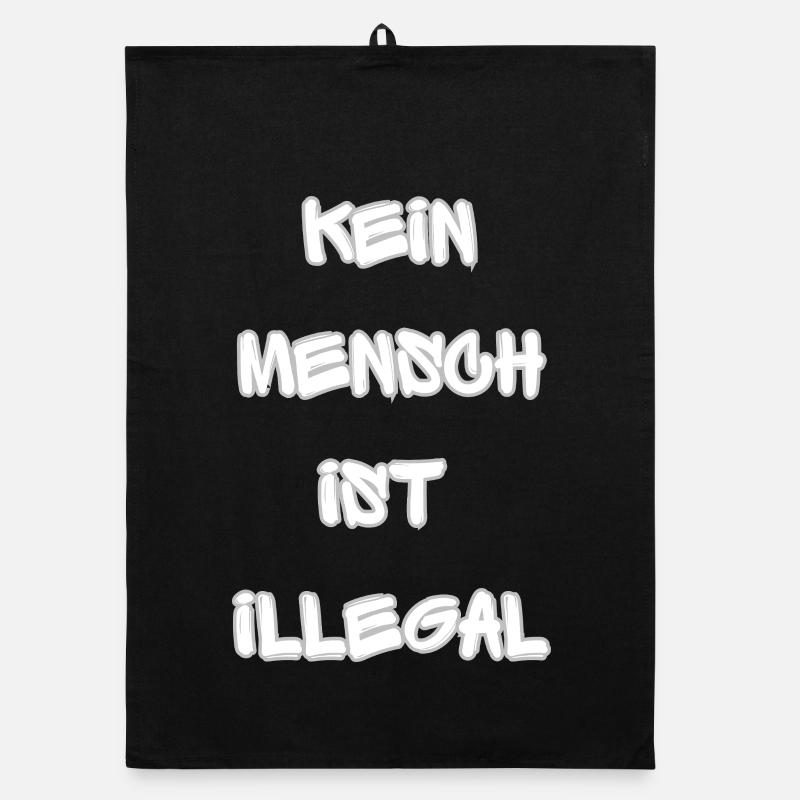 No one is illegal Organic dish towel