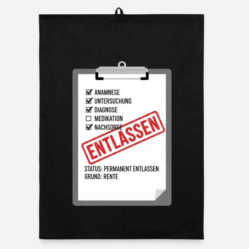 Dismissal Care Satire Organic dish towel