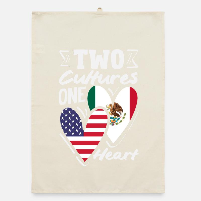 Fierté du Mexique & Maison Drapeau du Mexique Torchon bio