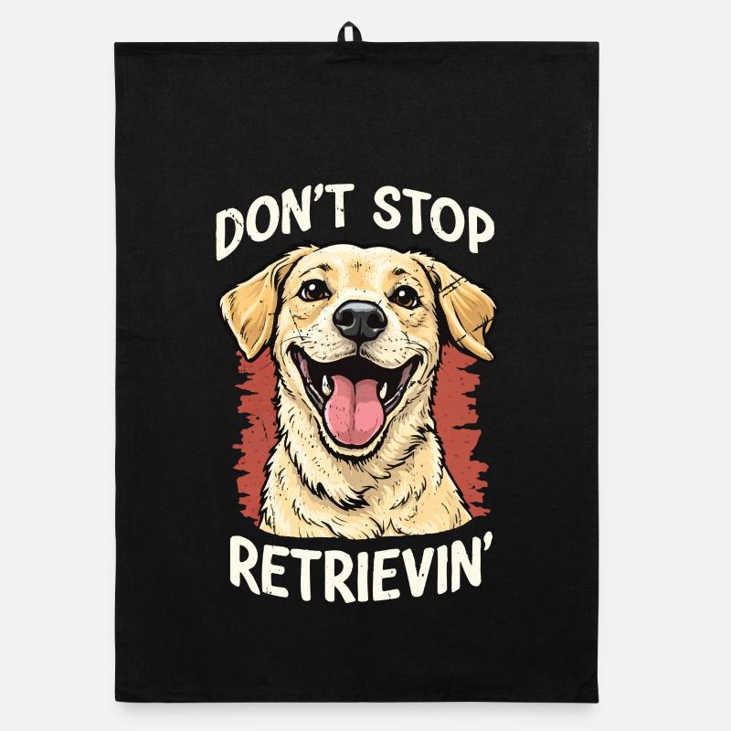 Lustiges Vintage Retriever Hund Geschenk Organic Geschirrtuch