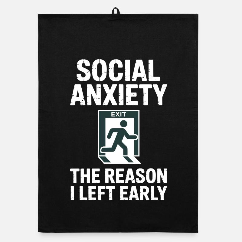 Humor for introverts fun social Organic dish towel