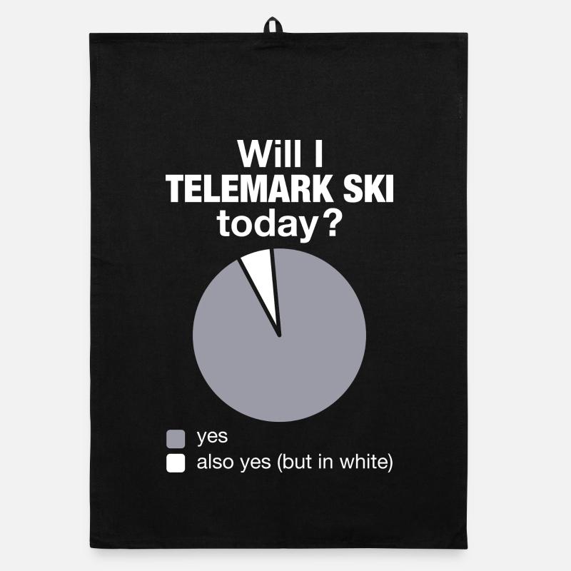Telemark Ski Funny Skiing Today Diagramm Organic Geschirrtuch