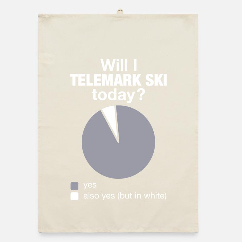 Tableau Telemark Ski Funny Skiing Today Torchon bio