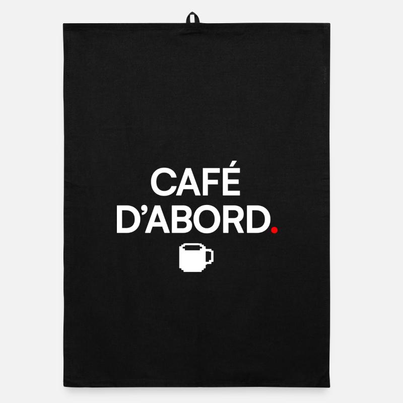 ERST KAFFEE | Kaffeehumor Organic Geschirrtuch