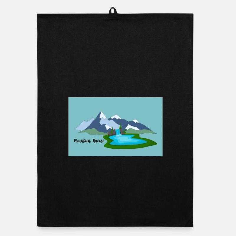 Mountain wind and waterfall nature image Organic dish towel