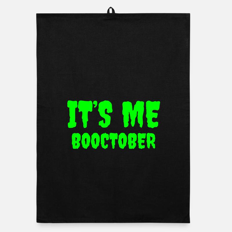 Halloween Booctober Verspielte Typografie Organic Geschirrtuch