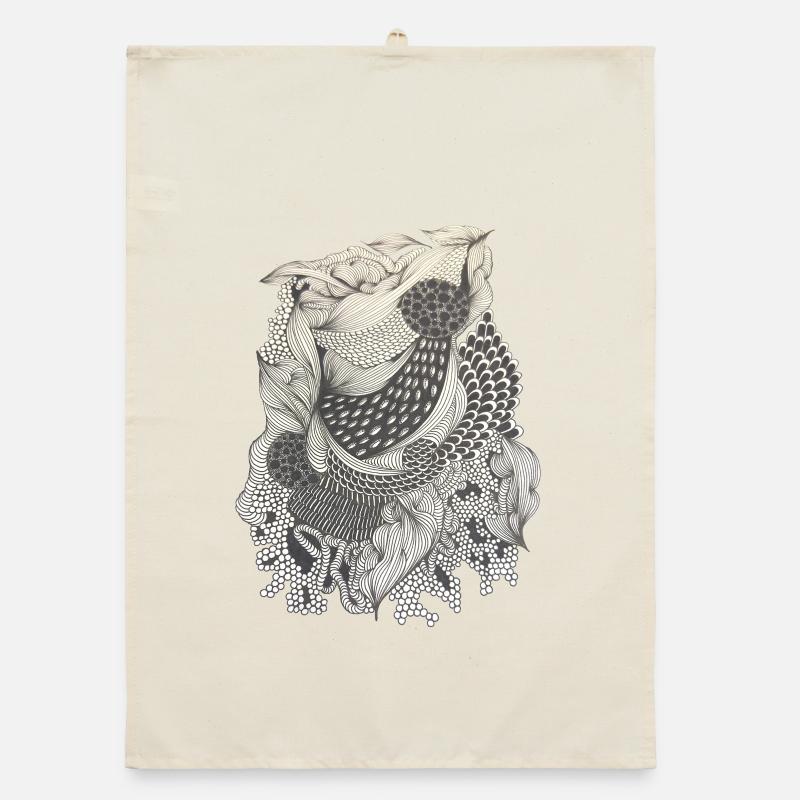 Koi Line Pattern Elegy Organic dish towel