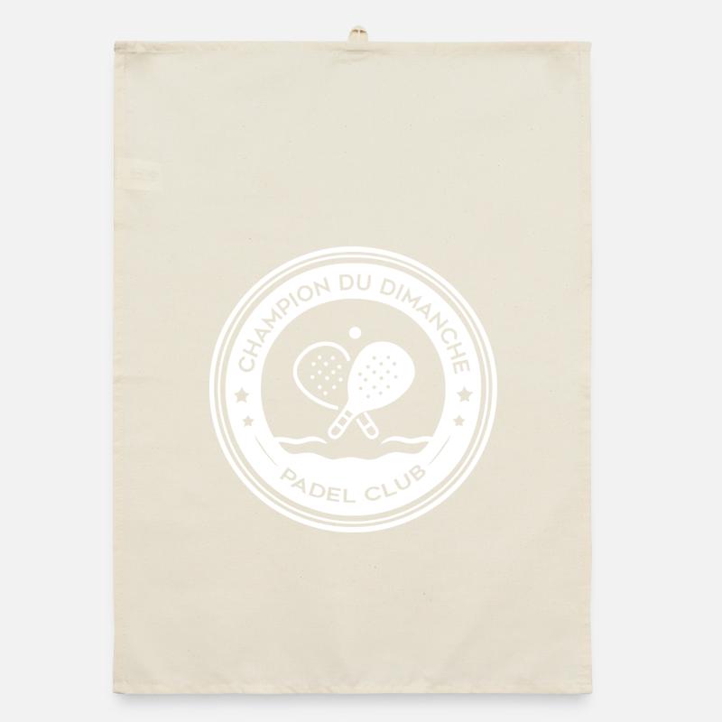 Sonntags-Champion-Padel-Abzeichen Organic Geschirrtuch