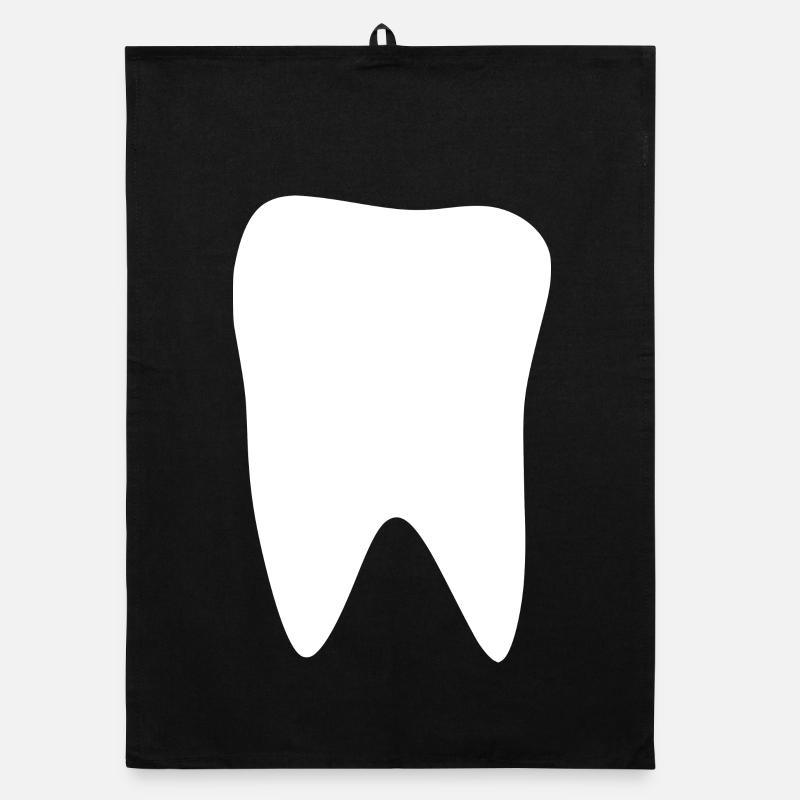 Dent Dents, Dents, Dentiste - Torchon bio - noir