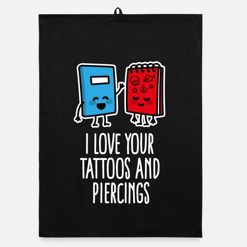 Funny Piercing Tattoo Tattoo Tattoo Artist Organic dish towel