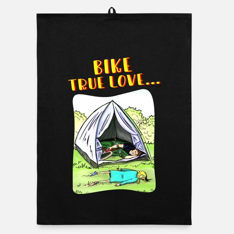 Camping True Love à vélo Torchon bio