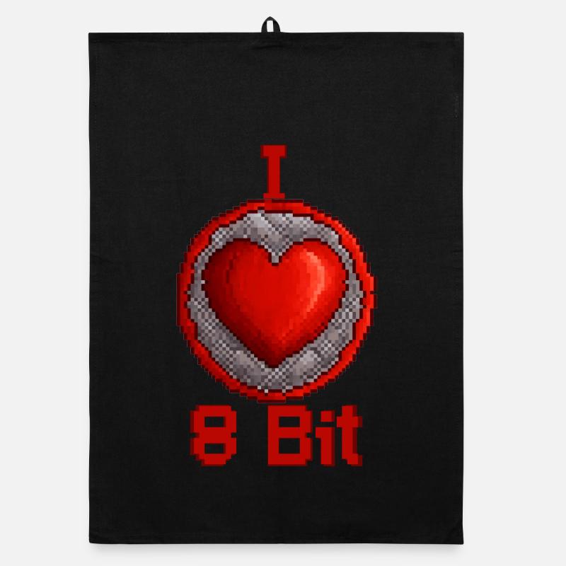 I love 8bit Organic Geschirrtuch