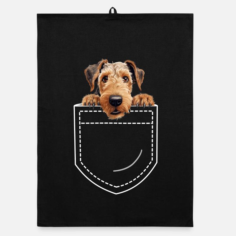 Hund Airdale Terrier Organic Geschirrtuch