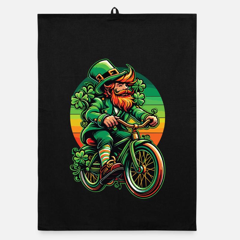 Conception de vélo lutin pour la Saint-Patrick Torchon bio