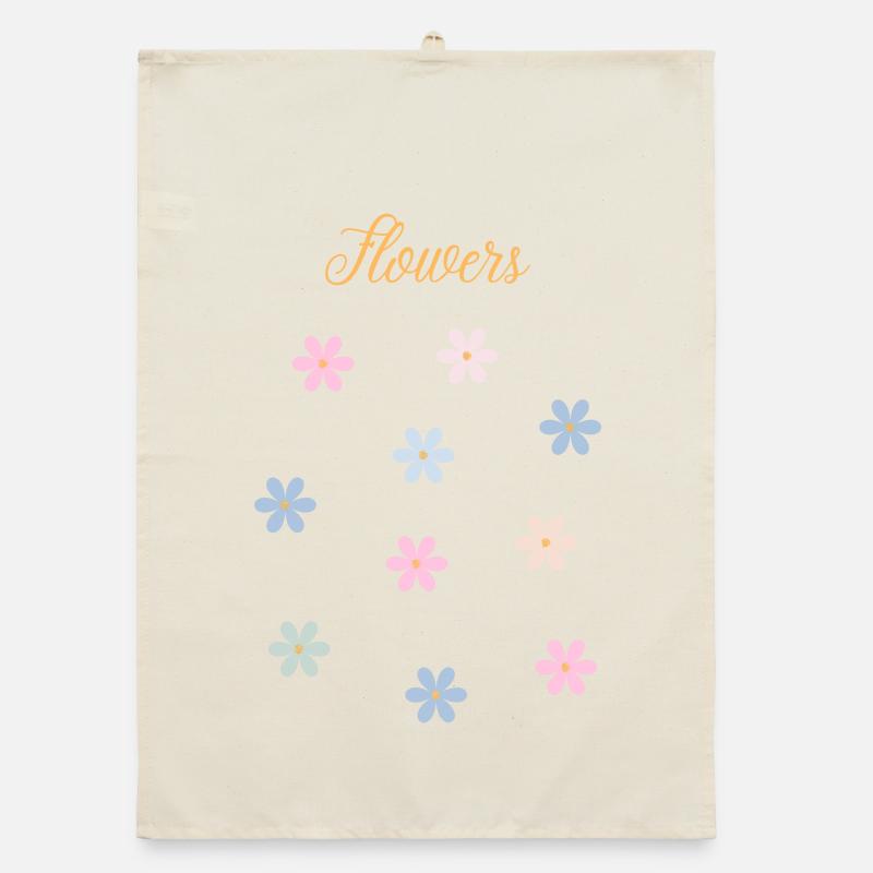 Pastel Blossom Magic : Design floral élégant Torchon bio