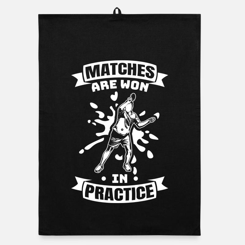 Table Tennis Motivational Quote Organic dish towel