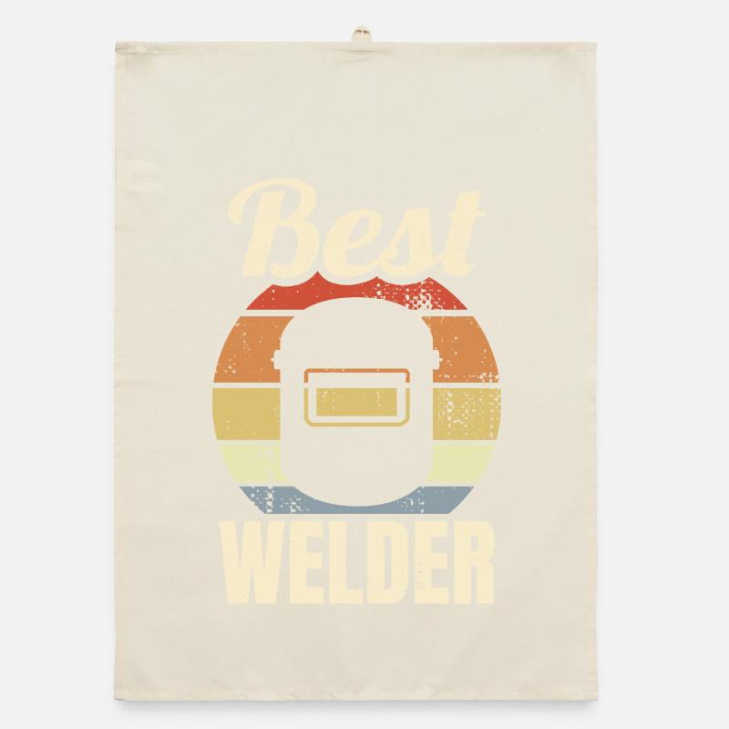 Lustiger Schweißer Organic Geschirrtuch