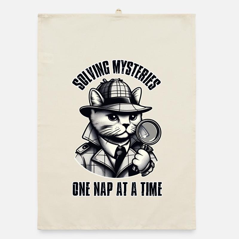 Rätsel lösen, ein Nickerchen nach dem anderen! Organic Geschirrtuch