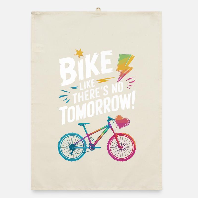 Conception de citation de motivation de vélo Torchon bio