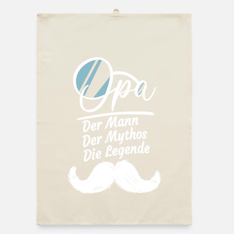 Opa Geschenke Lustig Großvater Geschenkidee Spruch Organic Geschirrtuch