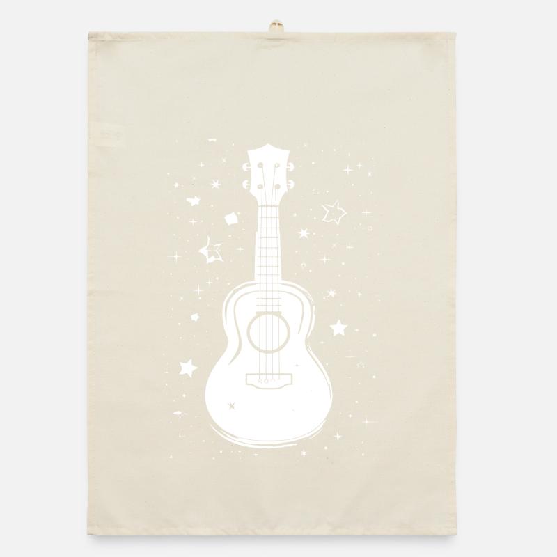 Ukulele Illustration Organic dish towel