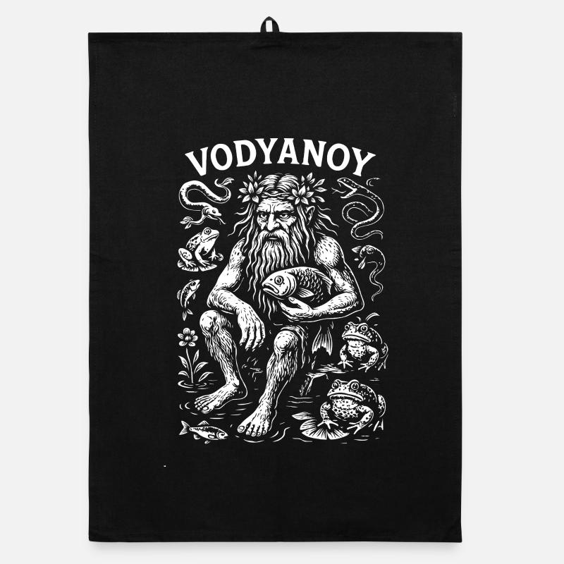 Vodyanoy - Slavic Mythical creature Organic dish towel