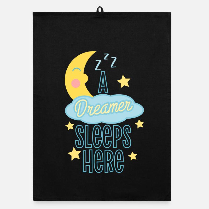 Sleeping Dreamer Astronaut Design Organic dish towel