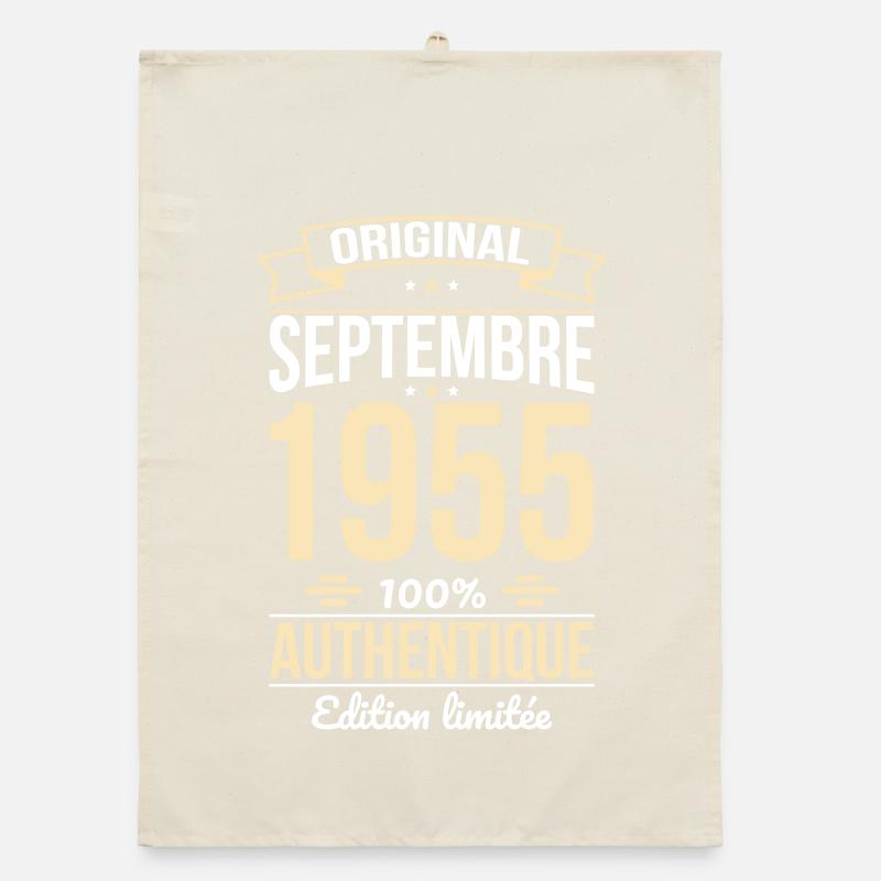 Anniversaire 70 ans - Original - Septembre 1955 Torchon bio