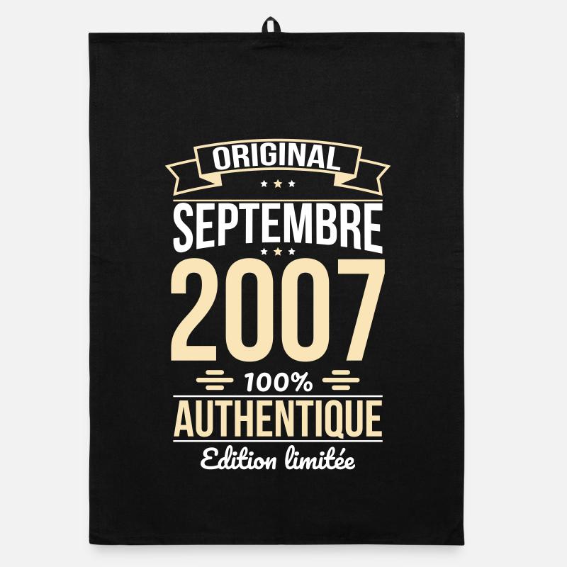 18th Birthday - Original - September 2007 Organic dish towel