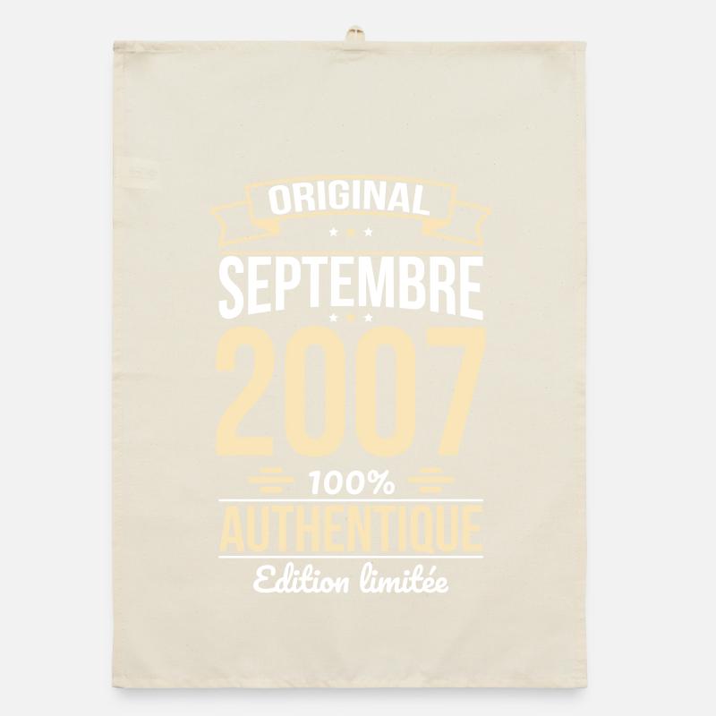 18. Geburtstag - Original - September 2007 Organic Geschirrtuch