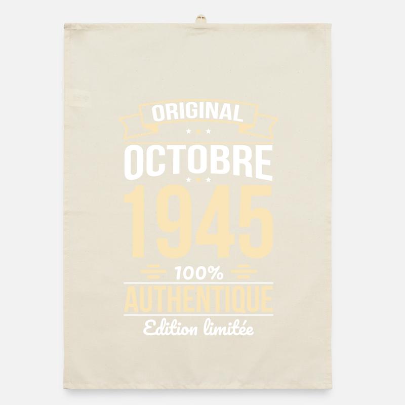 Anniversaire 80 ans - Original - Octobre 1945 Torchon bio