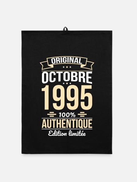 30th Anniversary - Original - October 1995 - Organic dish towel - black - Front
