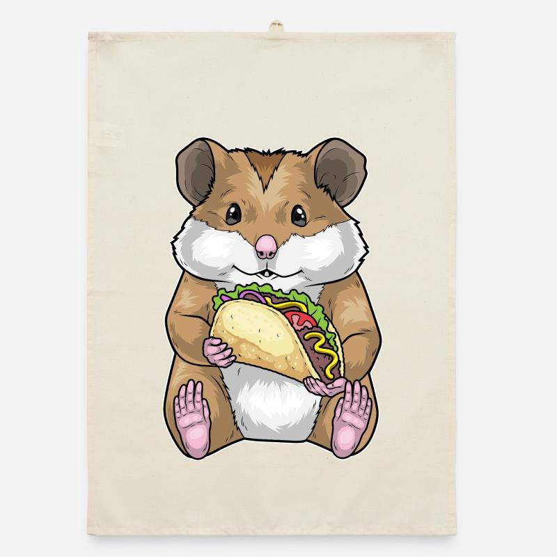 Hamster Taco Organic Geschirrtuch