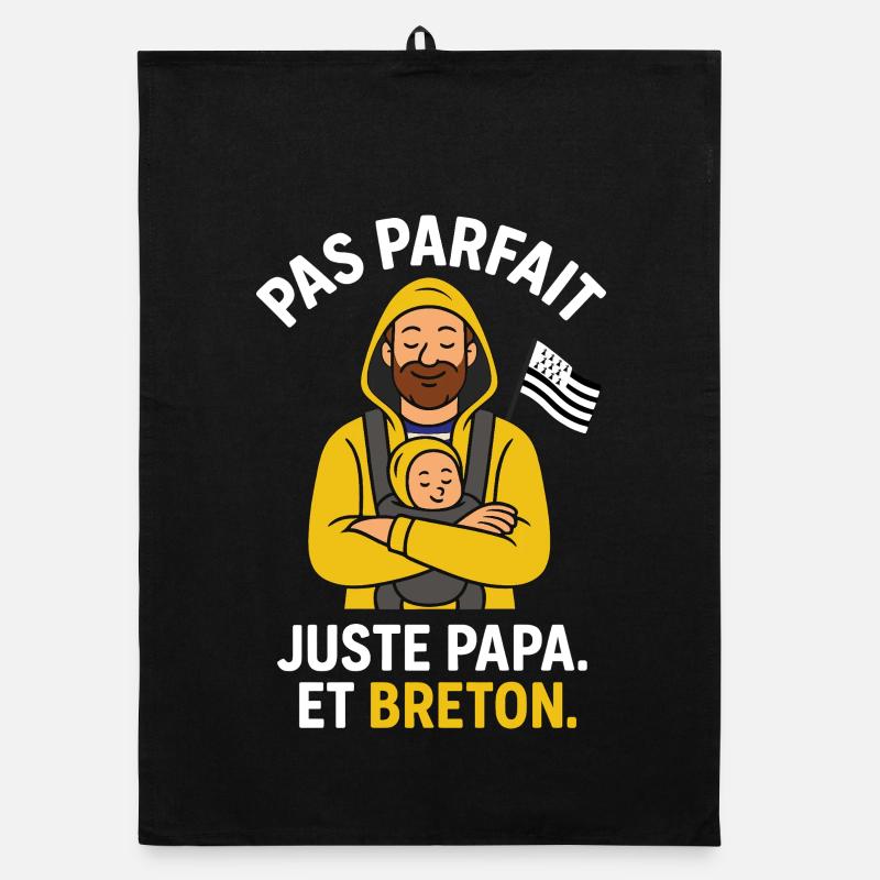 Pas Parfait Juste Papa Breton – Humour Bretagne Torchon bio
