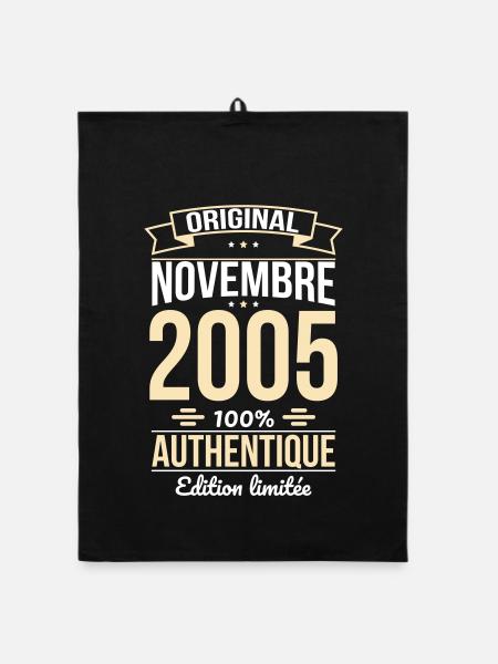 20th Anniversary - Original - November 2005 - Organic dish towel - black - Front