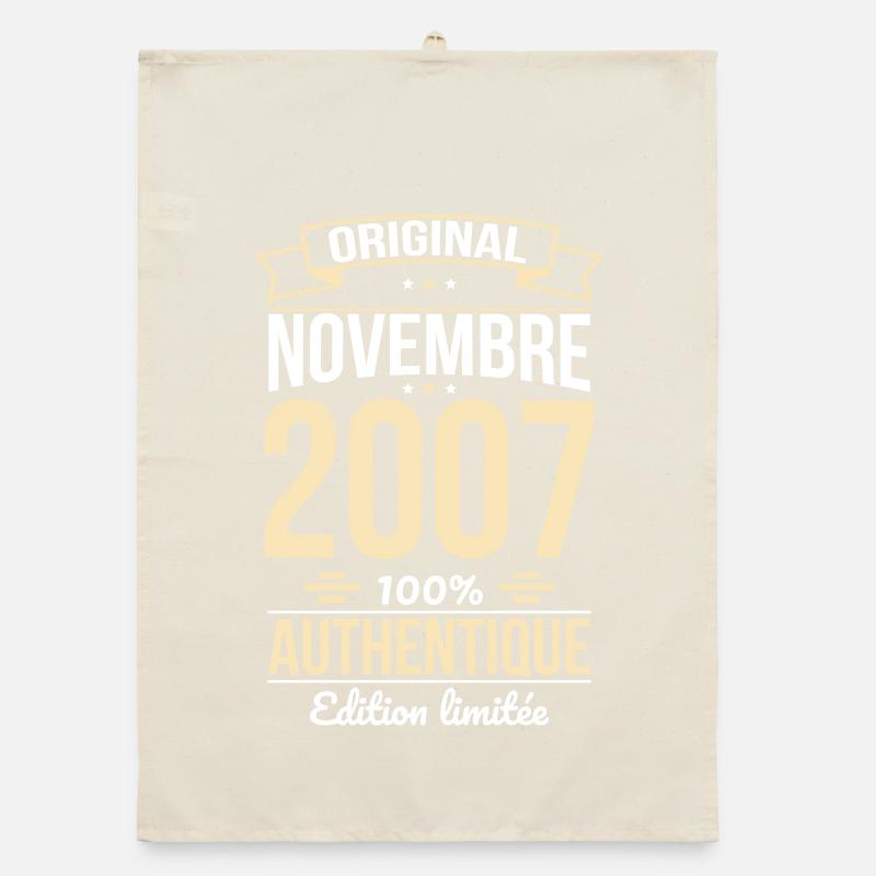 18th Birthday - Original - November 2007 Organic dish towel