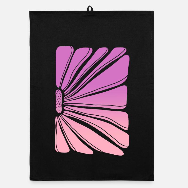 Fleur en dégradé rose violet Torchon bio