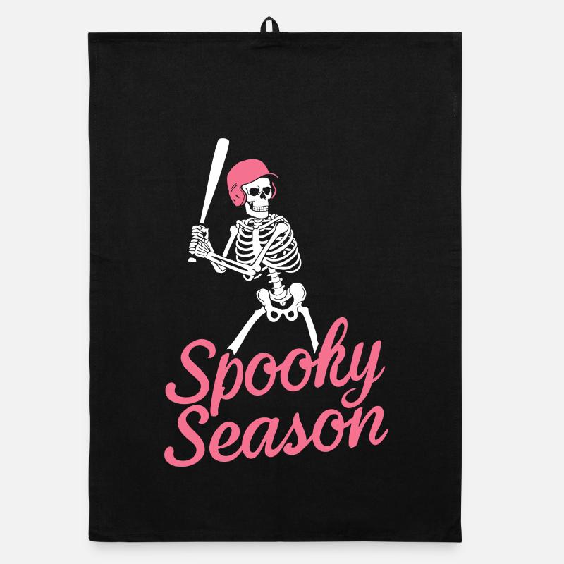 Spooky Season Skeleton Bat Tee Organic dish towel