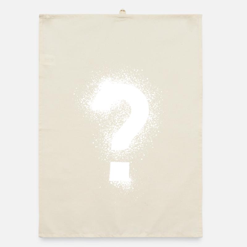 question mark Organic dish towel