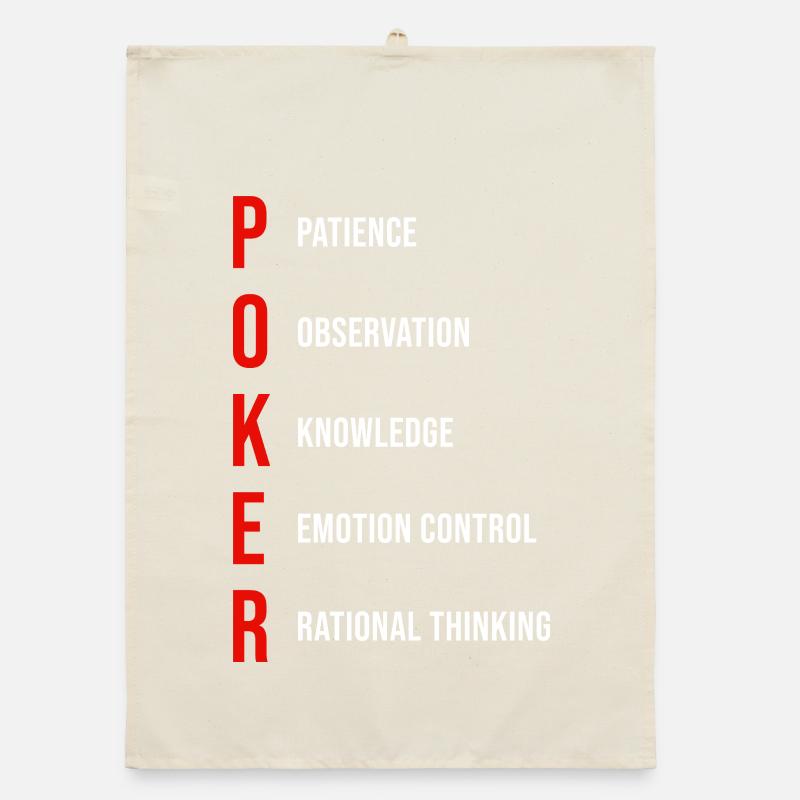 Poker Mentality Patience Observation Knowledge Organic dish towel