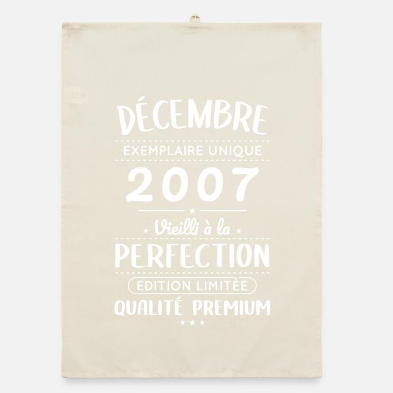 18. Geburtstag - Dezember 2007 Perfektion Organic Geschirrtuch