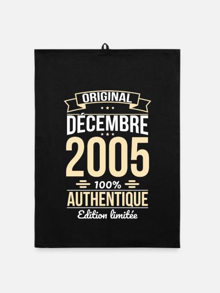 20th Anniversary - Original - December 2005 - Organic dish towel - black - Front