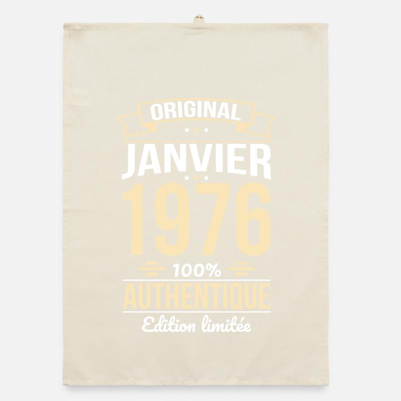 Anniversaire 50 ans - Original - Janvier 1976 Torchon bio