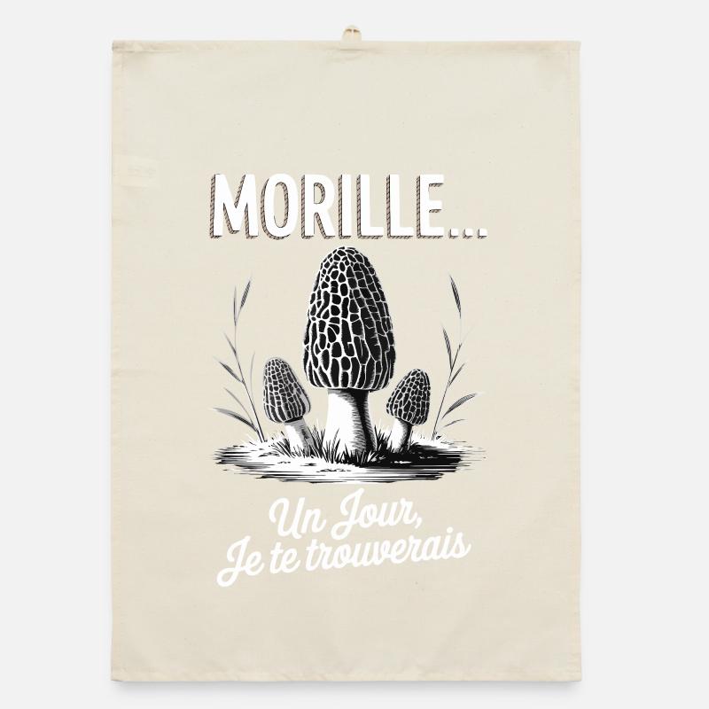 Morels Hunter Eines Tages werde ich dich finden Organic Geschirrtuch