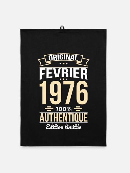 Anniversaire 50 ans - Original - Février 1976 - Torchon bio - noir - Devant